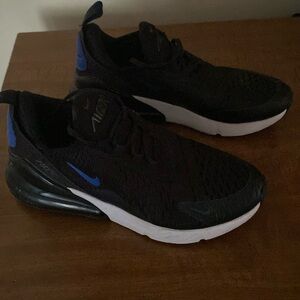 Blue black and white air max